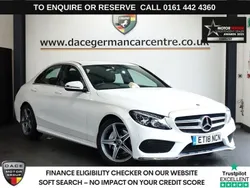 White Used 2018 Mercedes C200 AMG line Sedan | £17,489 (Fair price)