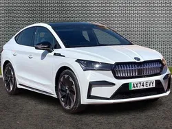 Moon white metallic Used 2025 Skoda Enyaq iV SportlinePlus SUV | £35,215 (A bit pricey)