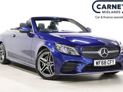 Blue Used 2018 Mercedes C200 AMG Line Premium Cabriolet | £17,600 (Fair price)