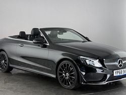 Black Used 2018 Mercedes C220 AMG line Cabriolet | £18,100 (Fair price)