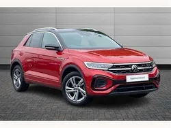 Kings red with black roof Used 2022 VW T-Roc R-line SUV | £24,350 (Fair price)