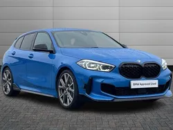 Misano blue metallic Used 2022 BMW M135 Shadowline Hatchback | £29,738 (A bit pricey)