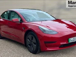 Red Used 2022 Tesla Model 3 Standard Range Sedan | £18,825 (Good price)