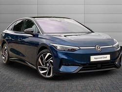Aquamarine blue with black roof Used 2024 VW ID.7 Pro Sedan | £34,050 (A bit pricey)