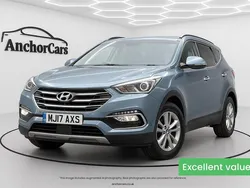 Blue Used 2017 Hyundai Santa Fe Premium SUV | £12,395 (Good price)