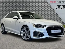 White Used 2022 Audi A4 S-Line Sedan | £23,495 (Fair price)