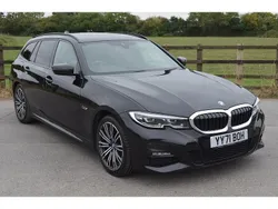 Black sapphire metallic paint Used 2021 BMW 330e M Sport Estate | £15,989 (Good price)