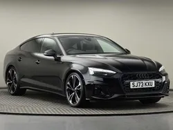 Mythos black metallic Used 2023 Audi A5 Sportback Black Edition Hatchback | £29,900 (Fair price)