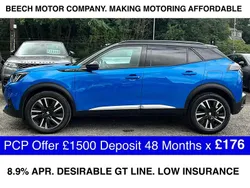 Blue Used 2021 Peugeot 2008 GT-line SUV | £13,290 (Fair price)