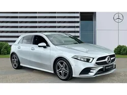 Iridium silver metallic Used 2019 Mercedes A200 AMG Line Premium Hatchback | £19,012 (Fair price)