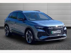 Geyser blue Used 2025 Audi Q4 e-tron Black Edition SUV | £34,395 (Expensive)