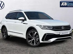 White New 2025 VW Tiguan Allspace R-line SUV | £37,490 (Expensive)