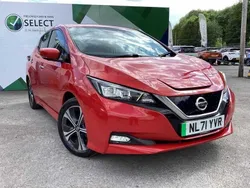 Magnetic red Used 2021 Nissan Leaf Tekna Hatchback | £8,995 (Good price)
