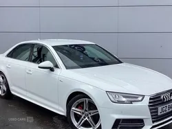 White Used 2018 Audi A4 S-Line Sedan | £13,950 (Fair price)
