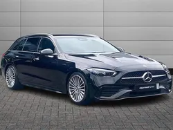 Obsidian black Used 2024 Mercedes C300 AMG Line Premium Estate | £33,550 (Fair price)