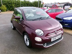 Red Used 2017 Fiat 500 Lounge Hatchback | £5,399 (A bit pricey)