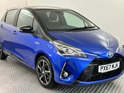 Blue/black Used 2017 Toyota Yaris Hybrid Hatchback | £12,425 (Fair price)