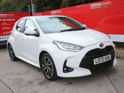 White Used 2022 Toyota Yaris Hybrid Design Hatchback | £16,495 (Fair price)