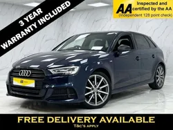 Blue Used 2018 Audi A3 Sportback Black Edition Hatchback | £15,545 (Fair price)