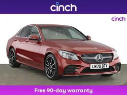 Red Used 2020 Mercedes C220 AMG line Sedan | £21,399 (Fair price)