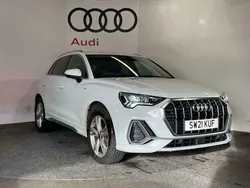 Glacier white metallic Used 2021 Audi Q3 S-Line SUV | £25,295 (Good price)