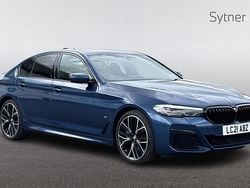 Phytonic blue metallic paint Used 2021 BMW 530 M Sport Sedan | £27,500 (Fair price)