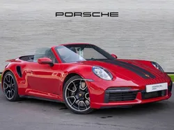 Carmine red Used 2021 Porsche 911 Turbo S Cabriolet | £137,850