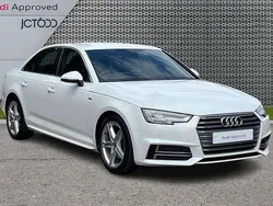 White Used 2018 Audi A4 S-Line Sedan | £13,755 (Fair price)