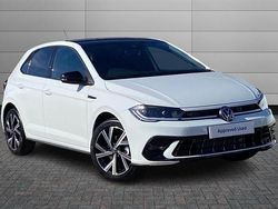 Pure white with black roof Used 2025 VW Polo Black Edition Hatchback | £23,595 (Expensive)