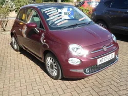 Maroon Used 2017 Fiat 500 Lounge Hatchback | £7,995 (Fair price)