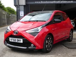 Chilli red black roof Used 2019 Toyota Aygo Trend Hatchback | £11,295 (Fair price)