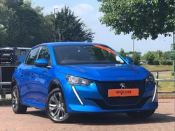 Blue Used 2021 Peugeot e-208 Allure Premium Hatchback | £11,499 (Fair price)