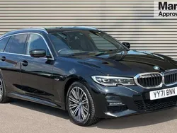 Black Used 2021 BMW 330e M Sport Estate | £23,573 (Fair price)