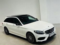 White Used 2018 Mercedes C200 AMG line Estate | £18,500 (Expensive)