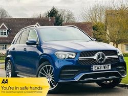 Blue Used 2021 Mercedes GLE300 AMG Line Premium SUV | £32,990 (Fair price)