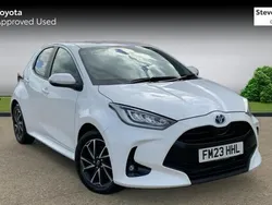 White Used 2023 Toyota Yaris Hybrid Design Hatchback | £17,680 (Fair price)