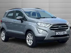 Solar silver Used 2022 Ford Ecosport Titanium SUV | £13,495 (Fair price)