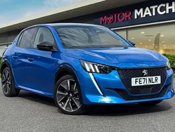 Blue Used 2021 Peugeot e-208 Premium Hatchback | £12,740 (Fair price)