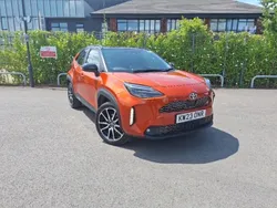 Orange/black Used 2023 Toyota Yaris Hybrid Sport Estate | £22,798 (A bit pricey)