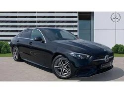 Black Used 2024 Mercedes C200 AMG line Sedan | £30,972 (Fair price)