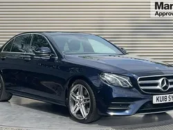 Blue Used 2018 Mercedes E220 AMG Line Premium Sedan | £21,300 (Fair price)