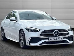 Polar white Used 2025 Mercedes C200 AMG line Sedan | £32,995 (A bit pricey)