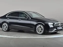 Black Used 2022 Mercedes C300e AMG line Sedan | £27,698 (Fair price)