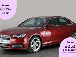 Red Used 2018 Audi A4 S-Line Sedan | £14,697 (Fair price)