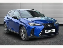 Azure blue with black roof Used 2025 Lexus UX 300h Sport Line SUV | £36,479 (Good price)