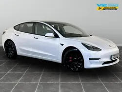 White Used 2021 Tesla Model 3 Performance Sedan | £20,295 (Good price)