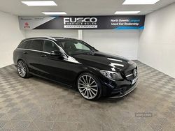 Black Used 2019 Mercedes C220 AMG line Estate | £22,495 (A bit pricey)