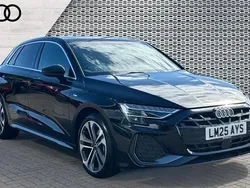 Black New 2025 Audi A3 e-tron S-Line Hatchback | £29,367