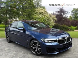 Blue Used 2021 BMW 520 M Sport Sedan | £24,590 (Fair price)