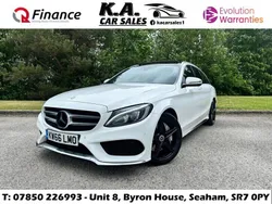 White Used 2016 Mercedes C250 AMG Line Premium Plus Estate | £7,850 (Fair price)